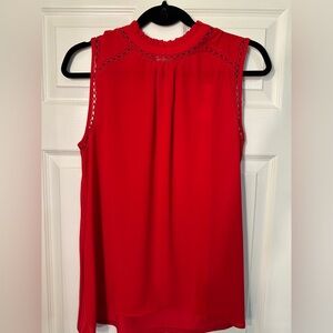 LOFT NWT Vibrant Red Sleeveless Blouse